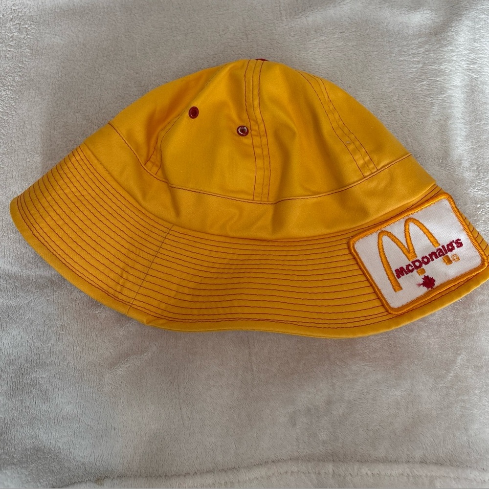 VTG Women McDonalds bucket hat patch logo small 21” New from 60s Made in Canada - Picture 12 of 13
